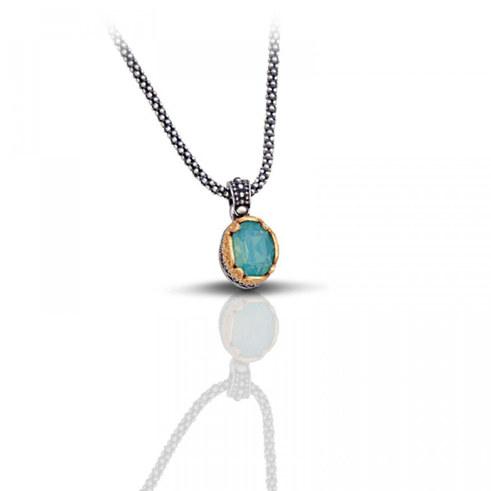 Κομψό Ασημένιο Μενταγιόν με Κρυστάλλους Swarovski από τον Dimitrios Exclusive