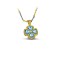 Cross with Gold-Plated Wreath, Crystals & Tricolour Chain by Dimitrios Exclusive