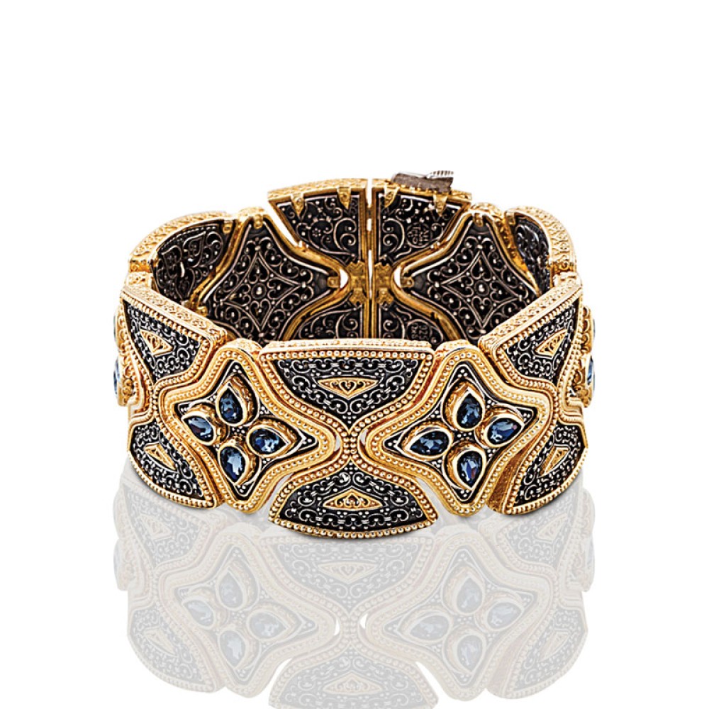 Φαρδύ Βραχιόλι με Swarovski Πέτρες B334 Φαρδύ Βραχιόλι με Swarovski Πέτρες B334