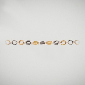 Δίχρωμη Χειροποίητη Ασημένια Αλυσίδα 45cm από τον Dimitrios Exclusive