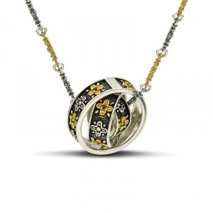 Μενταγιόν με Ζιργκόν και Επιχρυσωμένες Λεπτομέρειες από τον Dimitrios Exclusive