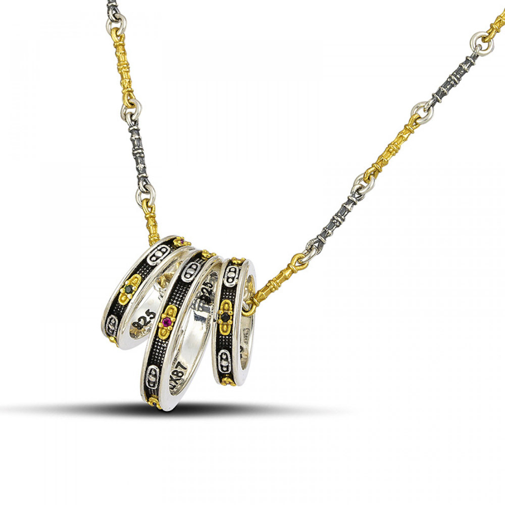 Ασημένιο Μενταγιόν με Ζιργκόν Κρύσταλλα από τον Dimitrios Exclusive