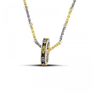 Ασημένιο Μενταγιόν με Ζιργκόν Κρύσταλλα από τον Dimitrios Exclusive