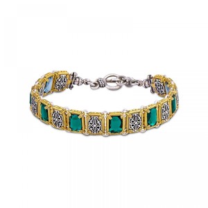 Ασημένιο Διπλής Όψης Βραχιόλι με Swarovski Stones από Dimitrios Exclusive