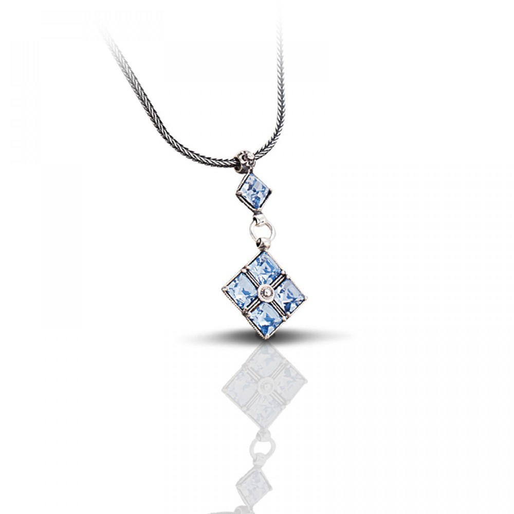 Ασημένιο Μενταγιόν με Κρύσταλλα Swarovski από τον Dimitrios Exclusive