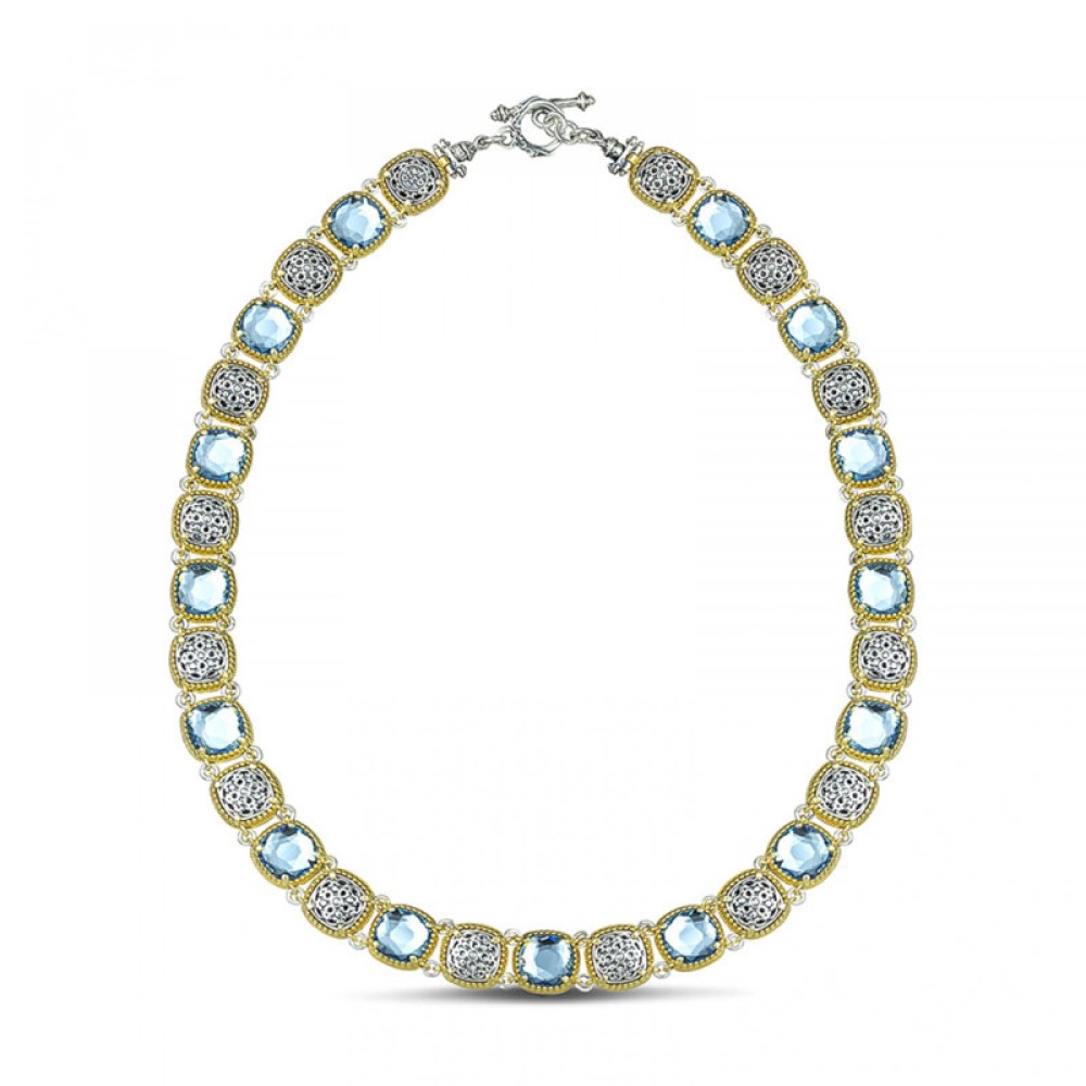 Ασημένιο Κολιέ με Επιχρυσωμένο Στεφάνι και Swarovski από Dimitrios Exclusive