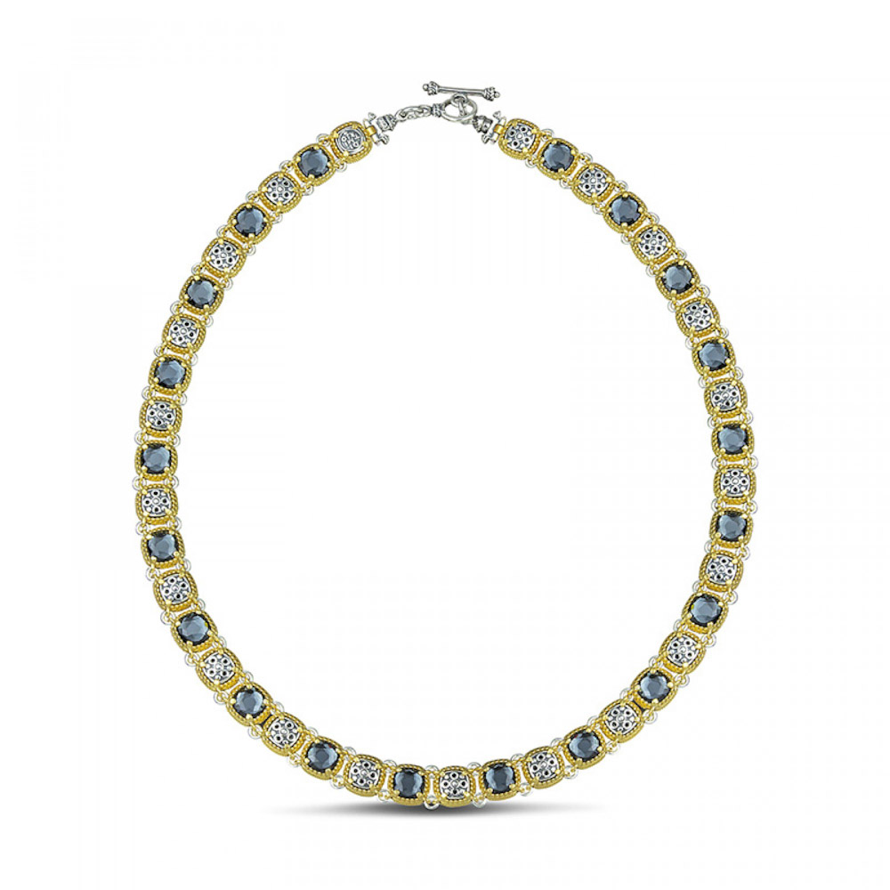 Ασημένιο Κολιέ με Επιχρυσωμένο Στεφάνι και Swarovski από Dimitrios Exclusive Ασημένιο Κολιέ με Επιχρυσωμένο Στεφάνι και Swarovski από Dimitrios Exclusive