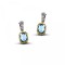 Ασημένια Διπλής Όψης Σκουλαρίκια με Swarovski Stones από Dimitrios Exclusive