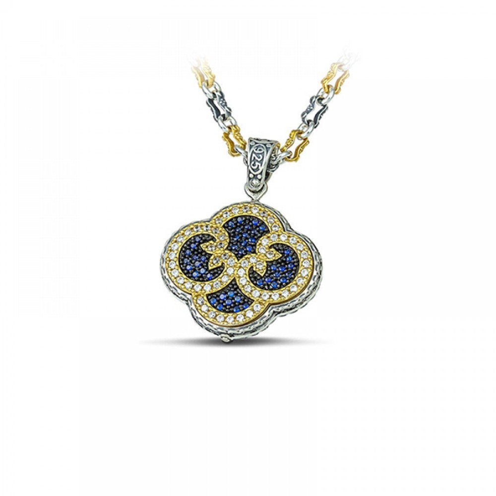 Ασημένιο Διπλής Όψης Μενταγιόν με Ημιπολύτιμους Λίθους και Ζιργκόν από τον Dimitrios Exclusive