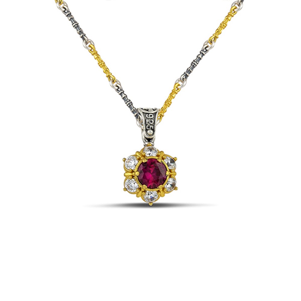 Κολιέ 925 με Πέτρες Ζιργκόν