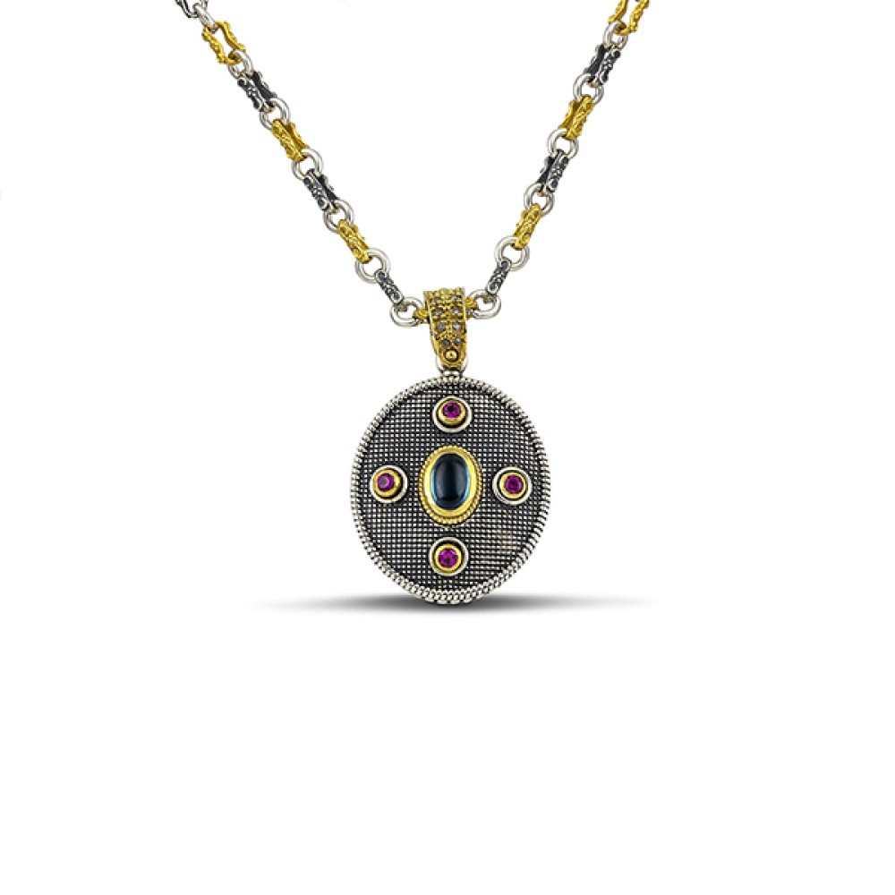 Μενταγιόν 925 με Ημιπολύτιμες Πέτρες