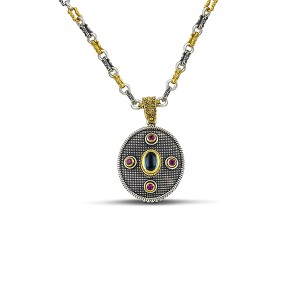 Μενταγιόν 925 με Ημιπολύτιμες Πέτρες