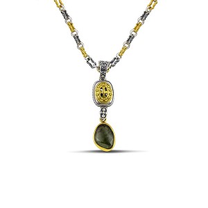 Ασημένιο Μενταγιόν με Ημιπολύτιμους Λίθους από τον Dimitrios Exclusive