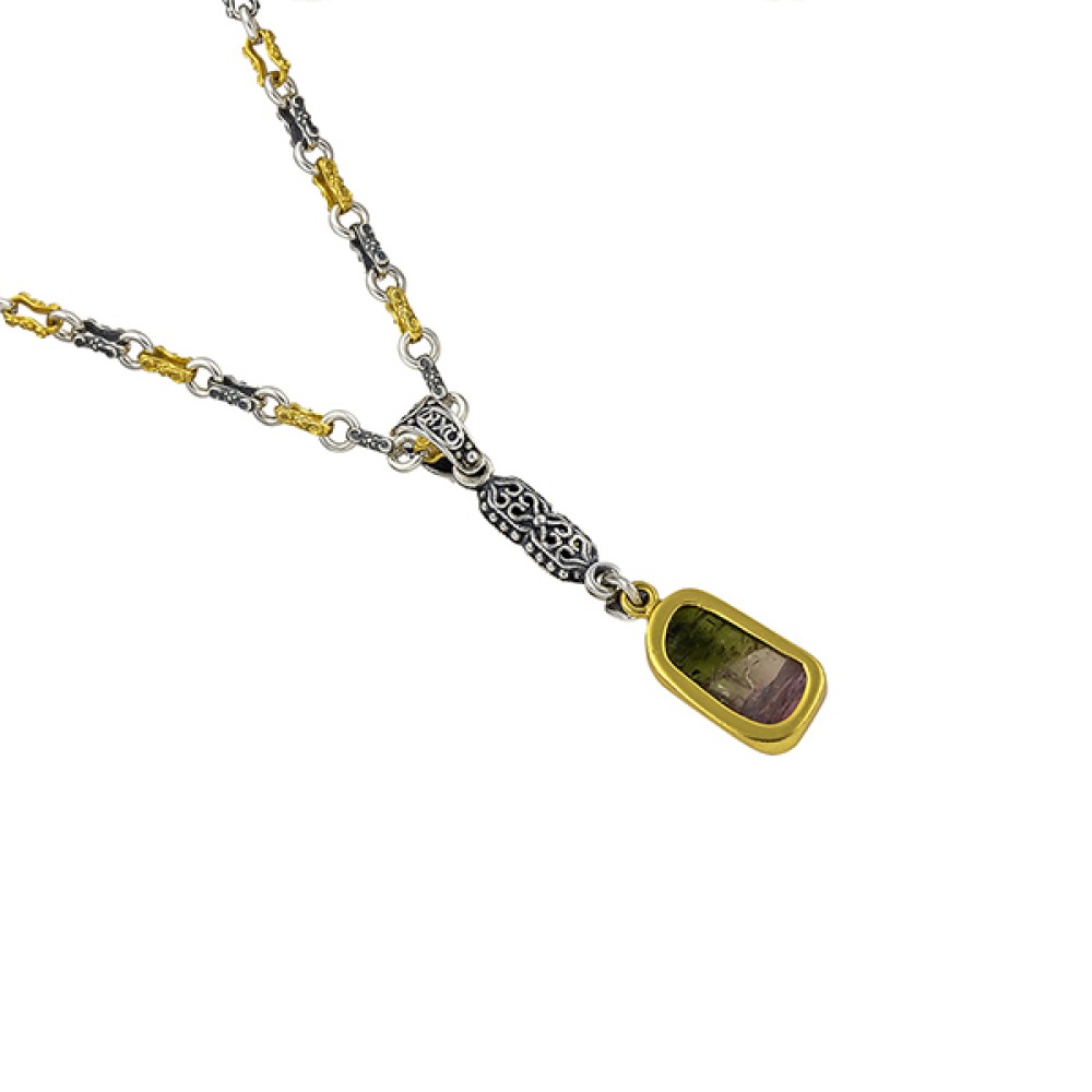 Ασημένιο Μενταγιόν με Ημιπολύτιμους Λίθους από τον Dimitrios Exclusive