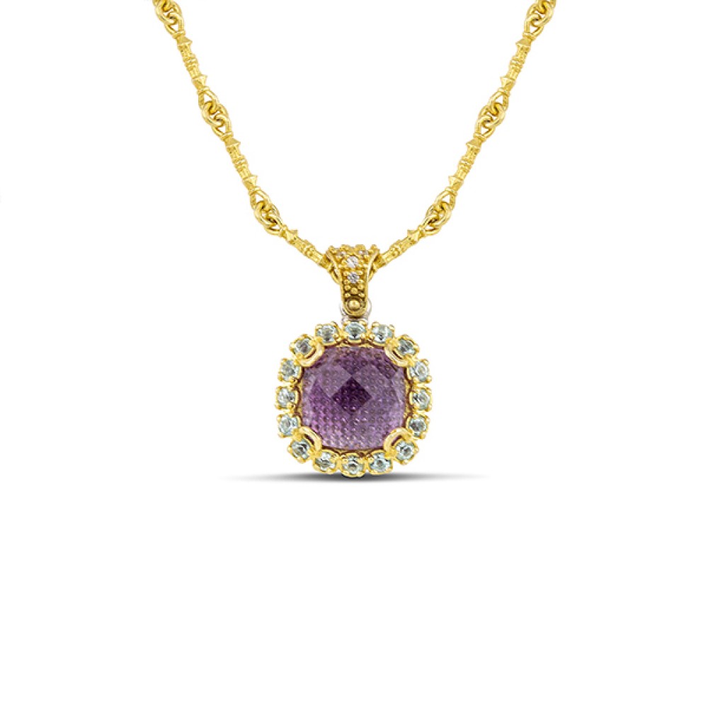 Κομψό Μενταγιόν 585 με Ροζ Χαλαζία από τον Dimitrios Exclusive