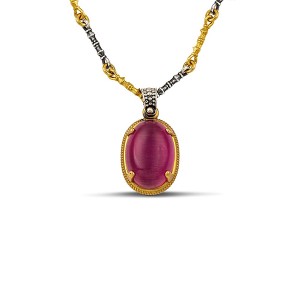 ΜΕΝΤΑΓΙΟΝ 925 ΜΕ CAT EYE ΠΕΤΡΕΣ