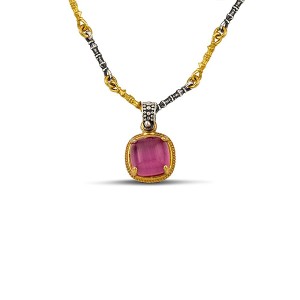 ΜΕΝΤΑΓΙΟΝ 925 ΜΕ CAT EYE ΠΕΤΡΕΣ