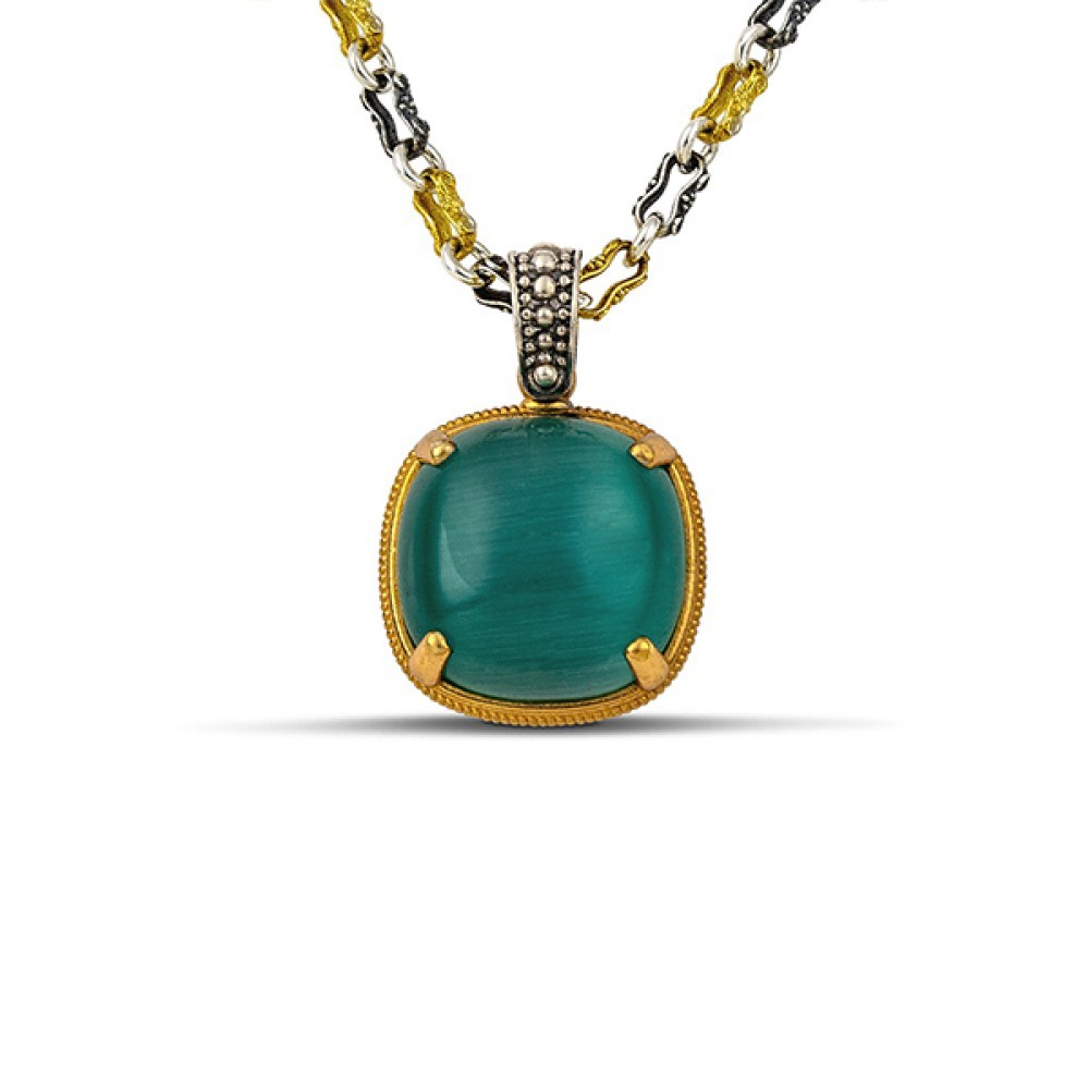 ΜΕΝΤΑΓΙΟΝ 925 ΜΕ CAT EYE ΠΕΤΡΕΣ