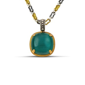 ΜΕΝΤΑΓΙΟΝ 925 ΜΕ CAT EYE ΠΕΤΡΕΣ