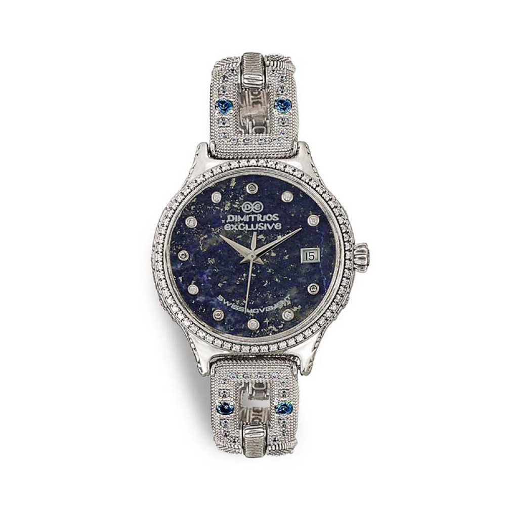 Ασημένιο ρολόι με μπρασελέ