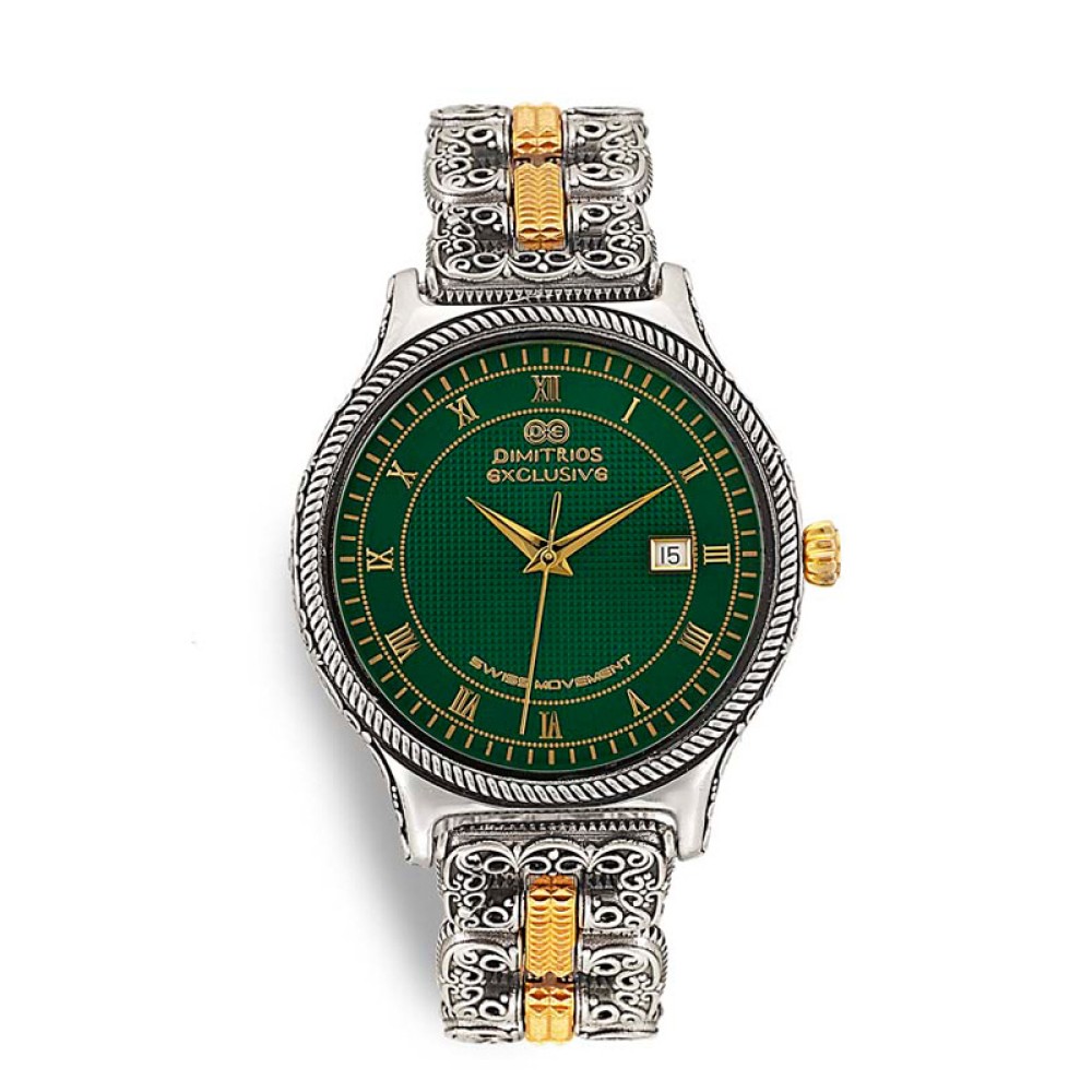 Ασημένιο ρολόι με μπρασελέ