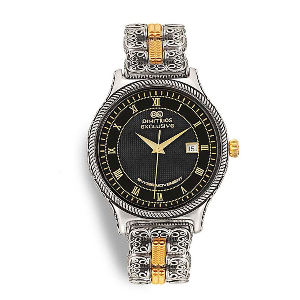 Ασημένιο ρολόι με μπρασελέ