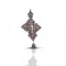 Sterling Silver Cross with Tourmaline, Pearl & Garnet