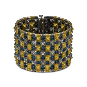 Διπλής Όψης Βραχιόλι με Κρύσταλλα Swarovski και Χρυσωμένες Λεπτομέρειες από τον Dimitrios Exclusive