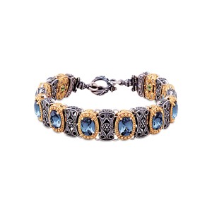 Ασημένιο Βραχιόλι Διπλής Όψης με Κρύσταλλο Swarovski από τον Dimitrios Exclusive
